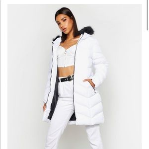Boohoo Faux Fur paneled Parka